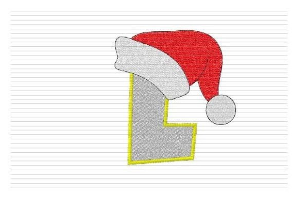 L Letter Christmas Alphabet Santa Hat Design Review