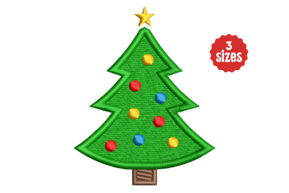 Review: Christmas Tree with Baubles Embroidery Design