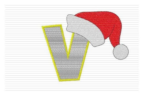 Review: V Letter Christmas Alphabet Santa Hat Design