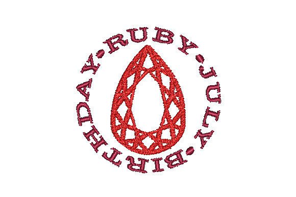 Ruby Faceted Pear July Birthday Design Review